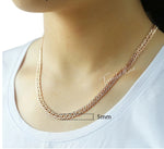 14K Rose Gold Filled 5mm Venetian Link Bracelet & Necklace Jewelry Set