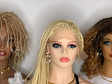 Platinum blonde 26 inch box micro braided wig