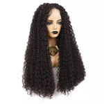 Women's 26 inch synthetic lace front kinky curly wig