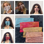 Sequined mask coverings