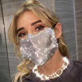 Sequined mask coverings