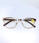 Blue light blocking gold metal cat eye reading glasses