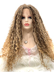 Twisties & curls ombré blonde lace front wig