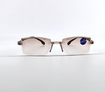 Tawny blue light multi-focal reading glasses