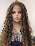 Twisties & curls ombré blonde lace front wig