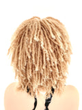 Short curly dreadlocks ombré 27/613 wig