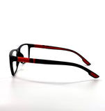 Black and red blue light blocking reading glasses