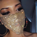 Sexy glittering rhinestone mask coverings