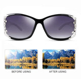 Polarized luxury brand retro driving shades.