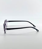 Black bifocal rimless blue light blocking glasses