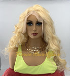 613 blonde 24 inch lace front Brazilian body wave wig