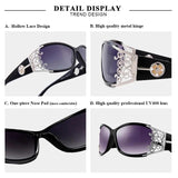 Polarized luxury brand retro driving shades.