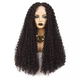 Women's 26 inch synthetic lace front kinky curly wig