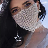 Sexy glittering rhinestone mask coverings