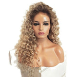 Ombré blonde deep wave lace front wig