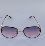 Embellished oversized rose gradient sunglasses