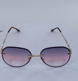 Embellished oversized rose gradient sunglasses