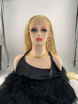 Platinum blonde 26 inch box micro braided wig