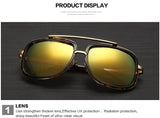 Men's Retro Big Frame Square Driving Sunglasses