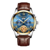 Men's luxury blue dial Tourbillon wrist watch