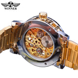 Clear luminous men's mechanical watch