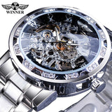 Clear luminous men's mechanical watch