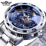 Clear luminous men's mechanical watch