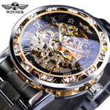 Clear luminous men's mechanical watch