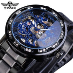 Clear luminous men's mechanical watch