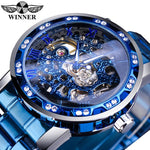 Clear luminous men's mechanical watch