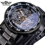 Clear luminous men's mechanical watch