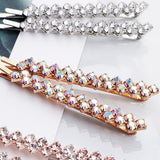 Two Piece Shining Diagonal Rhinestone Hair Clips