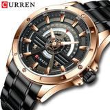 Men's Casual Brown Stainless Steel Wristwatch