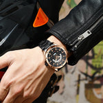 Men's Casual Brown Stainless Steel Wristwatch