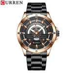 Men's Casual Brown Stainless Steel Wristwatch