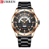 Men's Casual Brown Stainless Steel Wristwatch