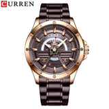 Men's Casual Brown Stainless Steel Wristwatch