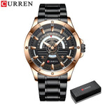 Men's Casual Brown Stainless Steel Wristwatch