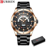 Men's Casual Brown Stainless Steel Wristwatch