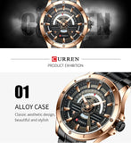 Men's Casual Brown Stainless Steel Wristwatch