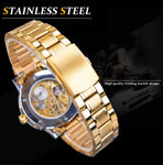 Clear luminous men's mechanical watch