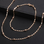 14K Rose Gold Link Necklace & Bracelet Jewelry Sets