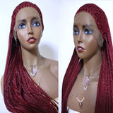 Platinum blonde 26 inch box micro braided wig