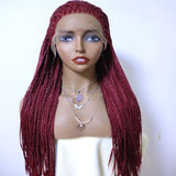 Platinum blonde 26 inch box micro braided wig