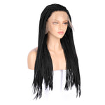 Platinum blonde, black, or burgundy 22-26 inch box braided wig