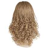 16inch Micro Braid Lace Front Wig with Curly Ends