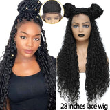 Ombre blonde or brown soft twist dreadlocks lace front wig