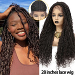 Ombre blonde or brown soft twist dreadlocks lace front wig