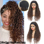 Ombre blonde or brown soft twist dreadlocks lace front wig