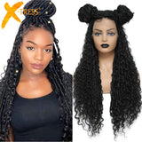 Ombre blonde or brown soft twist dreadlocks lace front wig